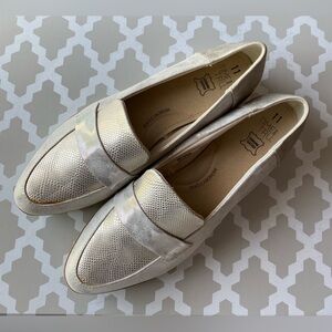Women's silver loafers